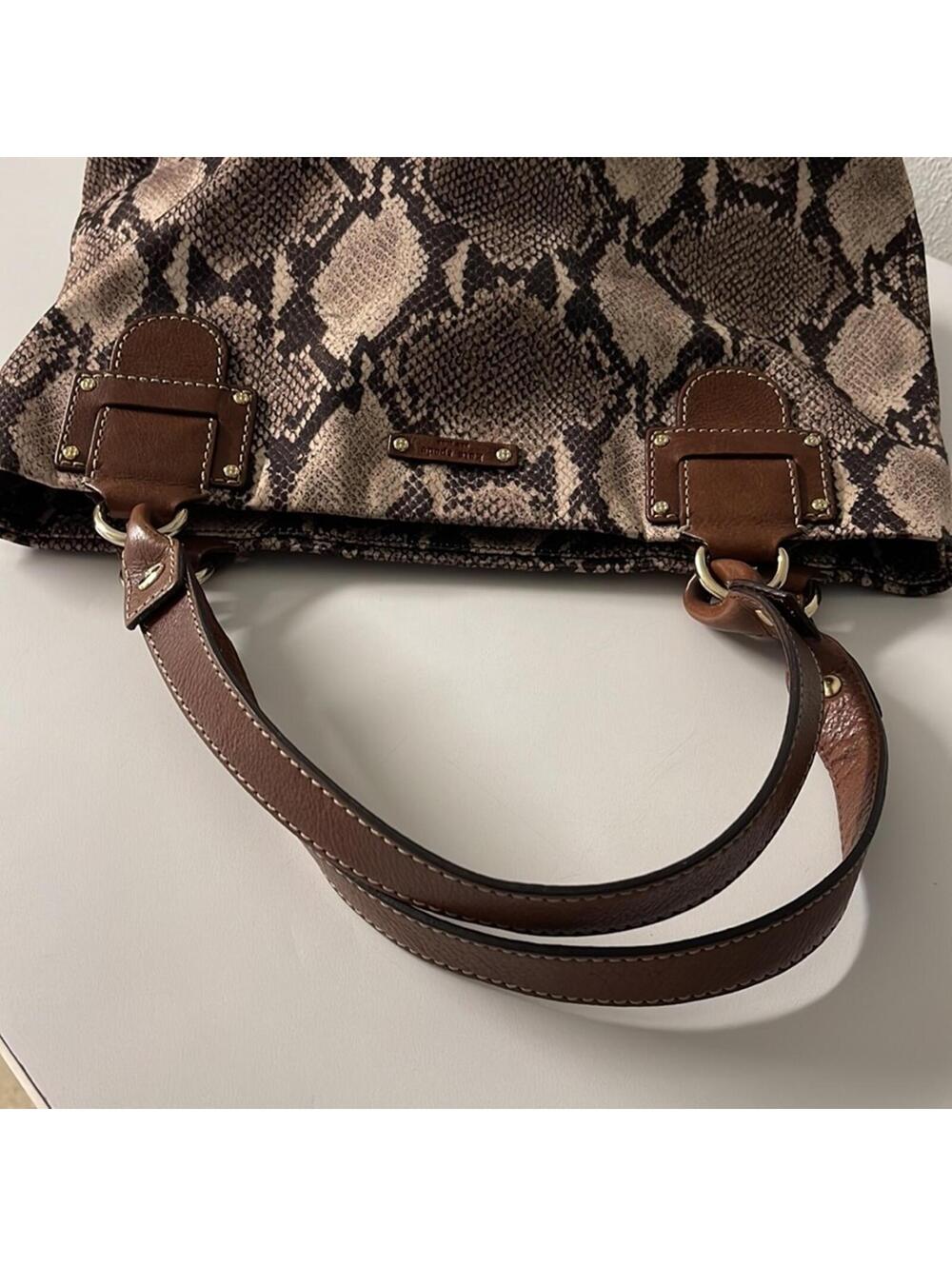 Kate Spade Python Triple Entry Shoulder Handbag Tote MINT CONDITION - Picture 2 of 9